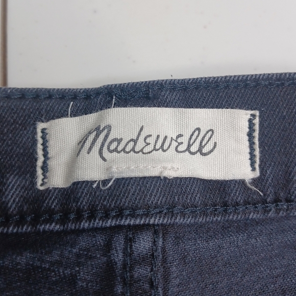 Madewell Black High Waisted Button Fly Jean Shorts - Picture 10 of 11